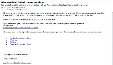 Boletín de Autoestima
